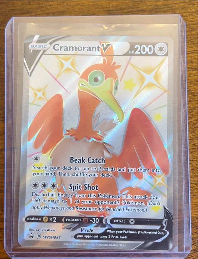 2021 Pokémon TCG Black Star Promo #SWSH086 Cramorant V — front
