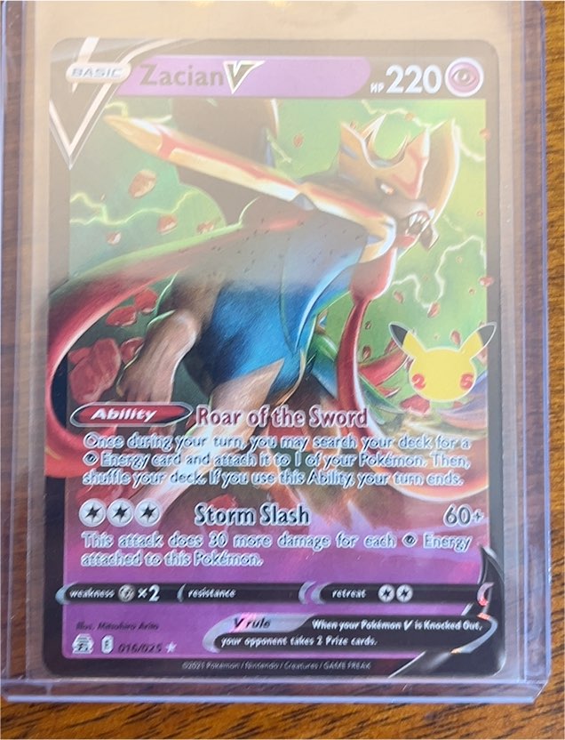 2021 Pokémon TCG Celebrations #016/025 Zacian V — front