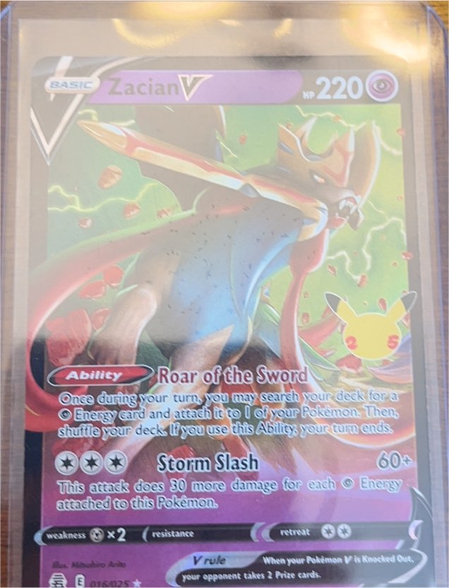 2021 Pokémon TCG Celebrations #016/025 Zacian V — front
