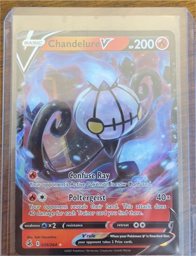 2021 Pokémon TCG Fusion Strike #039 Chandelure V — front