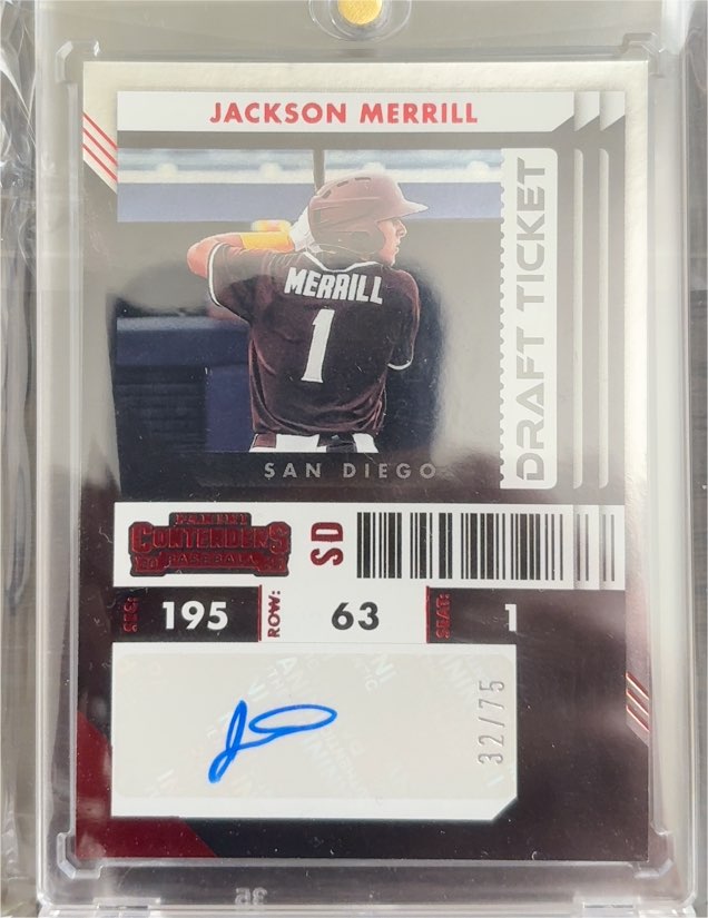 2022 Panini Contenders Draft Ticket #195 Jackson Merrill — front