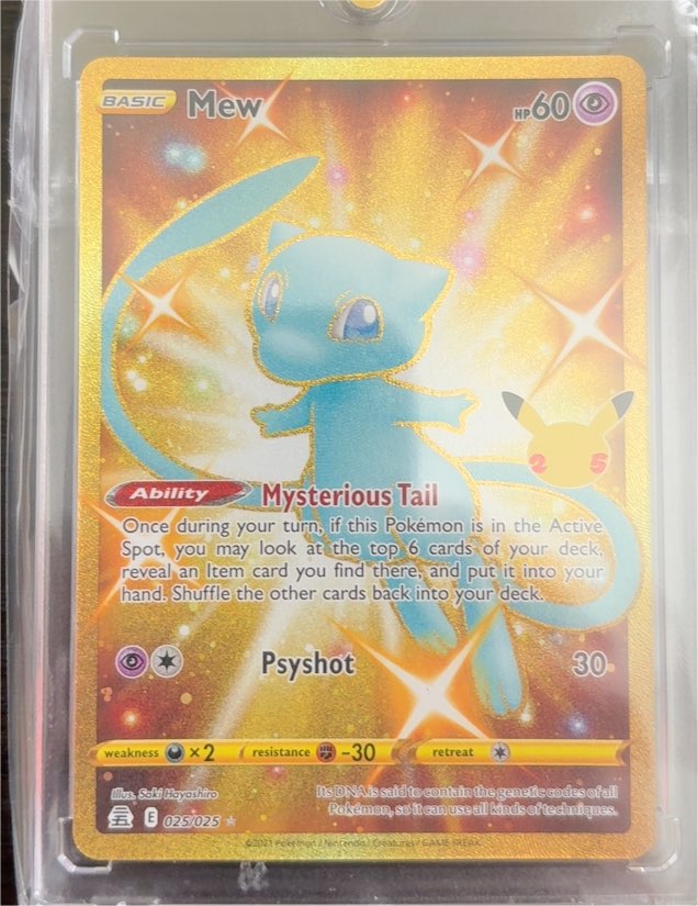 Pokémon TCG Celebrations 025/025 Mew Secret Rare — front