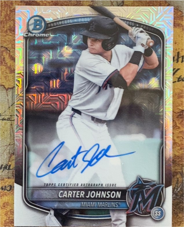 2025 Bowman Chrome #BMA-CJ Carter Johnson — front
