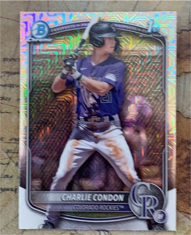 2025 Bowman Chrome #BCP-75 Charlie Condon — front