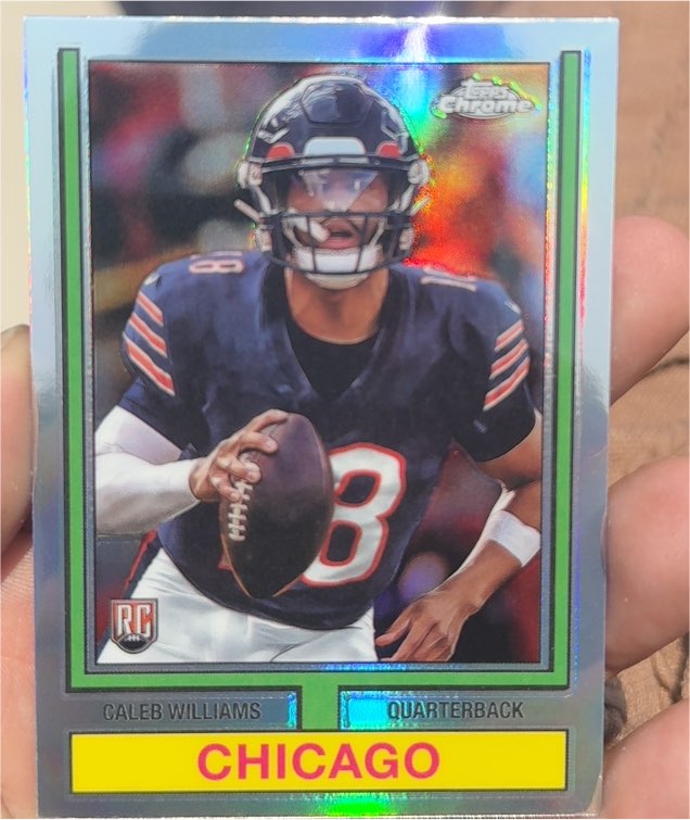2024 Topps Chrome - 1974 Topps Football #74TF-1 Caleb Williams — front