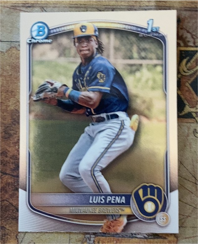2025 Bowman Chrome #BCP-38 Luis Pena — front