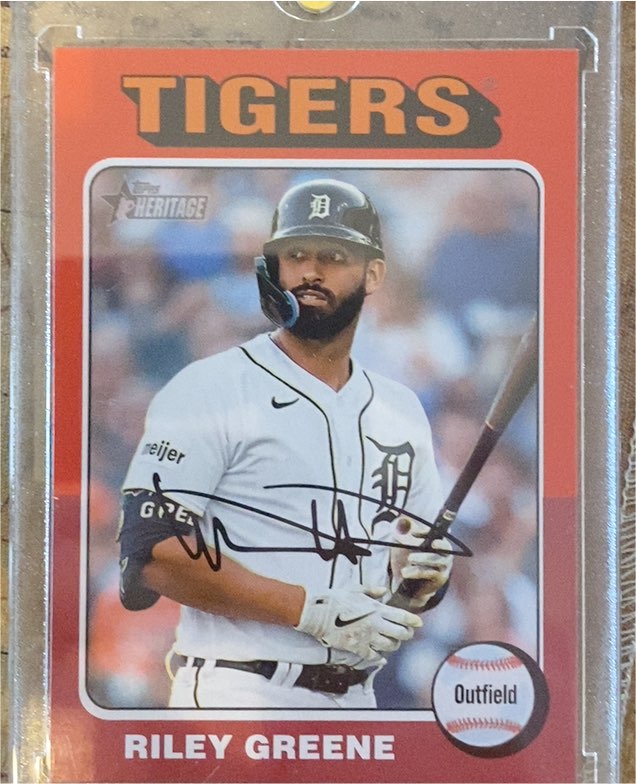 2024 Topps Heritage #381 Riley Greene — front