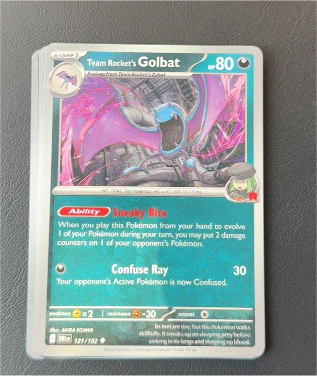 2025 Pokémon TCG SV10 Destined Rivals #121 Team Rocket's Golbat — front