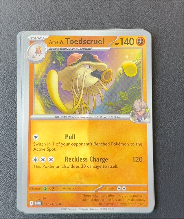 2025 Pokémon Destined Rivals #110 Arven's Toedscruel — front