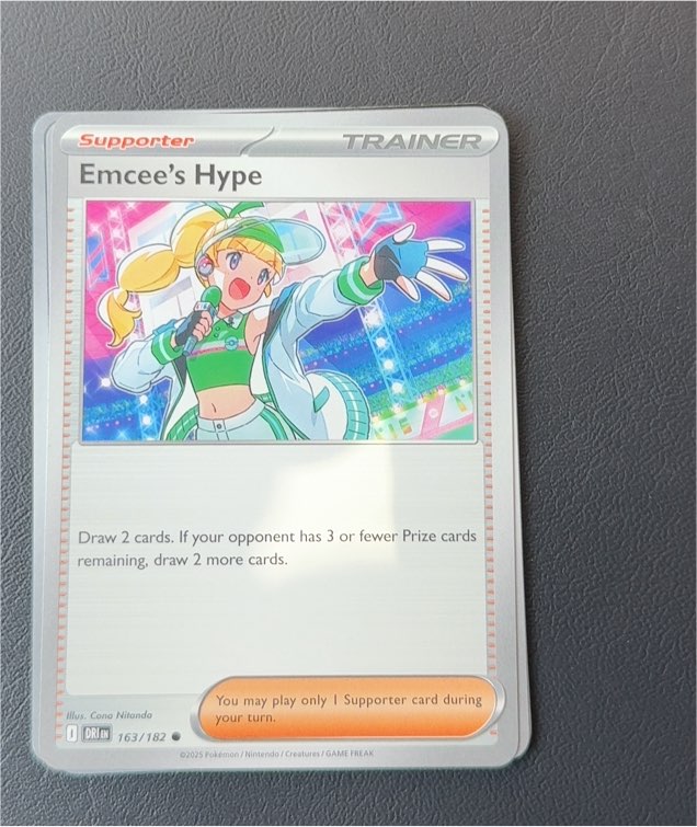 2025 Pokémon SV10: Destined Rivals #163 Emcee's Hype — front