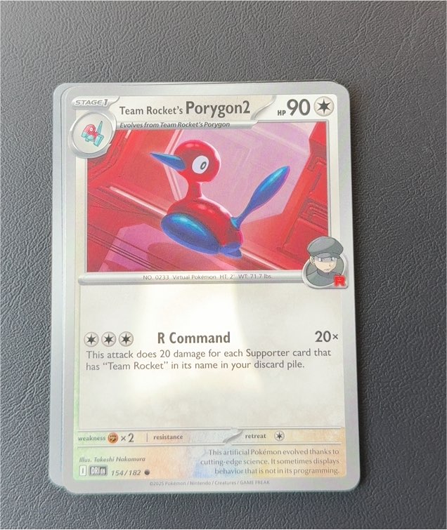 2025 Pokémon Scarlet & Violet Destined Rivals #154 Team Rocket's Porygon2 — front