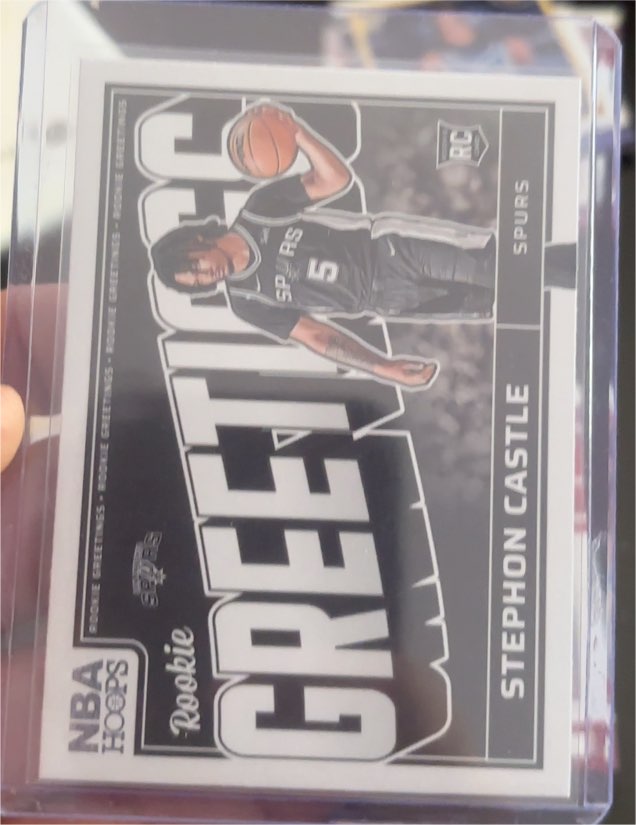 2024-25 Panini NBA Hoops Rookie Greetings #13 Stephon Castle — front