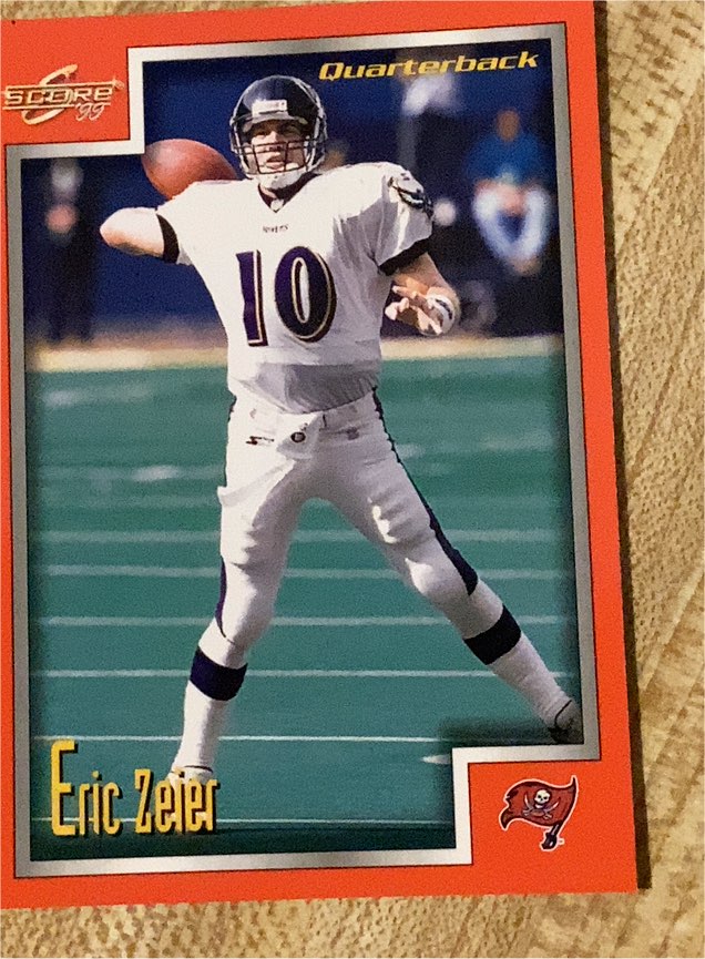 1999 Score #140 Eric Zeier Tampa Bay Buccaneers — front