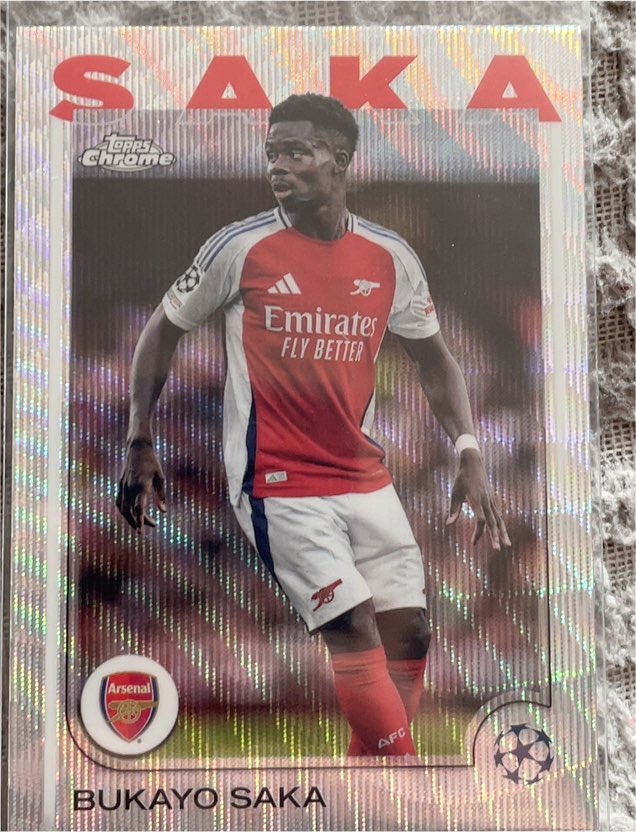 2024-25 Topps Chrome UEFA Club Competitions #77 Bukayo Saka — front
