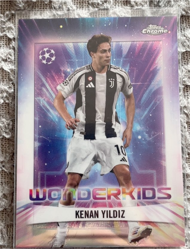 2024-25 Topps Chrome UEFA Club Competitions #WK-19 Kenan Yildiz Wonderkids — front