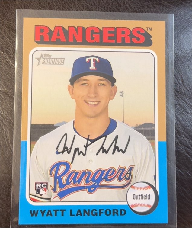 2024 Topps Heritage High Number #581 Wyatt Langford Rookie — front