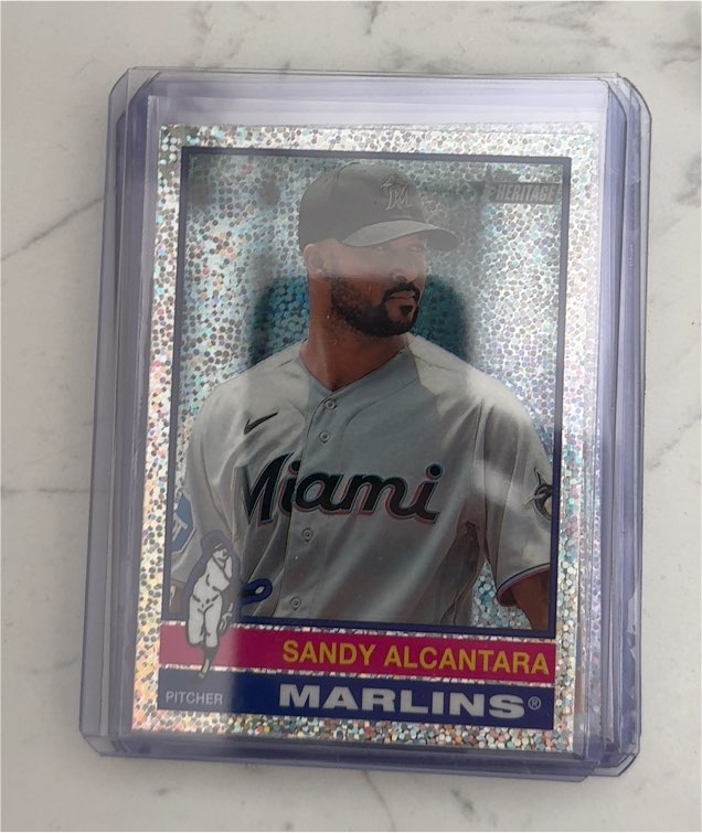 2025 Topps Heritage Chrome #161 Sandy Alcantara — front