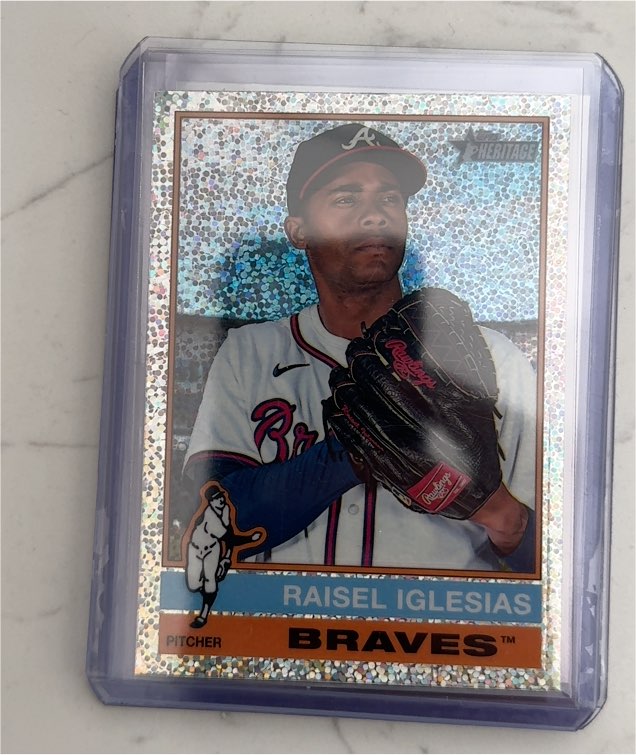 2025 Topps Heritage Chrome #284 Raisel Iglesias — front