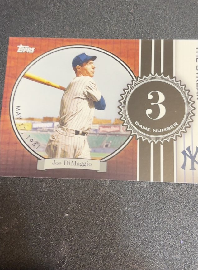 2007 Topps The Streak #JD3 Joe DiMaggio — front