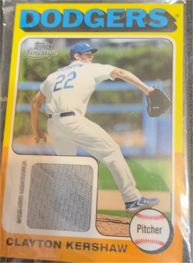 2011 Topps Lineage Mini 1975 Relic #75R-CK Clayton Kershaw — front