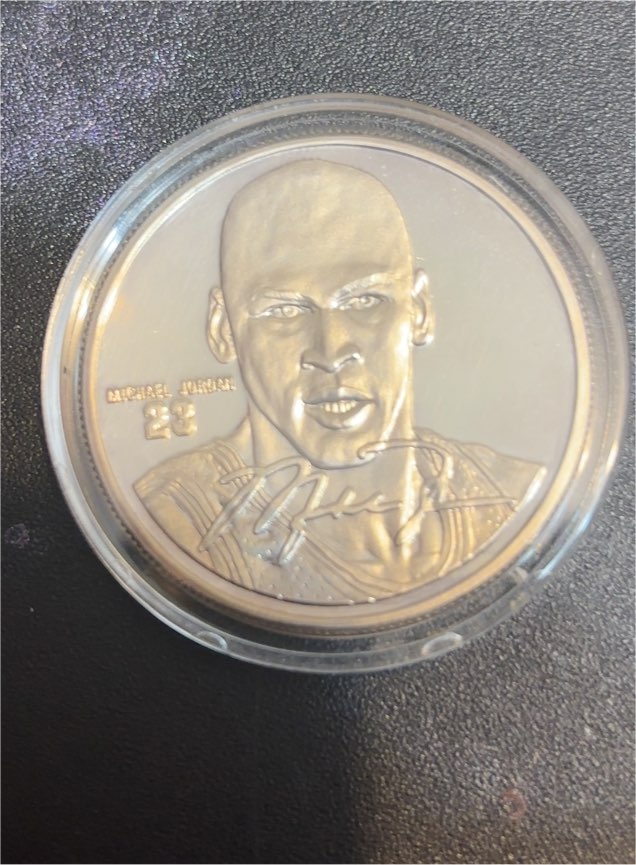 1994 Highland Mint Michael Jordan Silver Art Medal — front