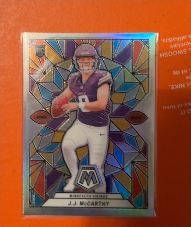 2024 Panini Mosaic Stained Glass #SG-? J.J. McCarthy — front