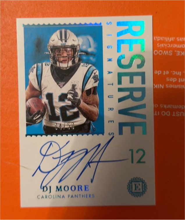 2020 Panini Encased Reserve Signatures #12 DJ Moore — front
