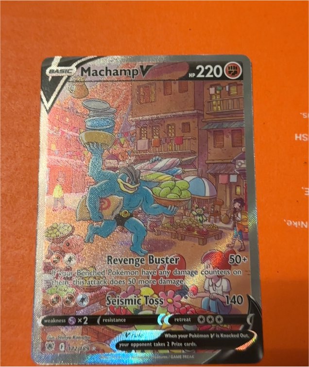 2022 Pokémon Astral Radiance #172 Machamp V (Alternate Full Art) — front