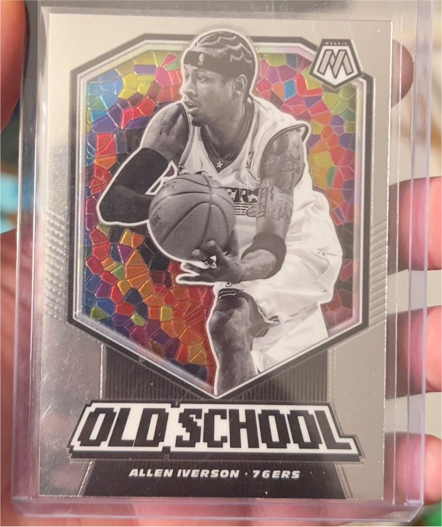 2019-20 Panini Mosaic Old School #14 Allen Iverson — front