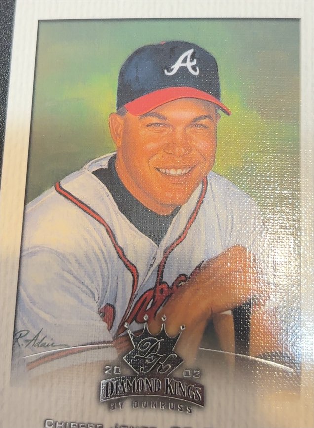 2002 Donruss Diamond Kings #48 Chipper Jones — front