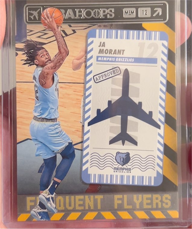 2021-22 Panini NBA Hoops #14 Ja Morant Frequent Flyers — front