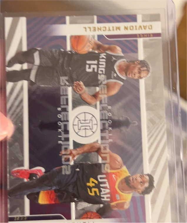 2021-22 Panini Illusions #7 Davion Mitchell / Donovan Mitchell Rookie Reflections — front