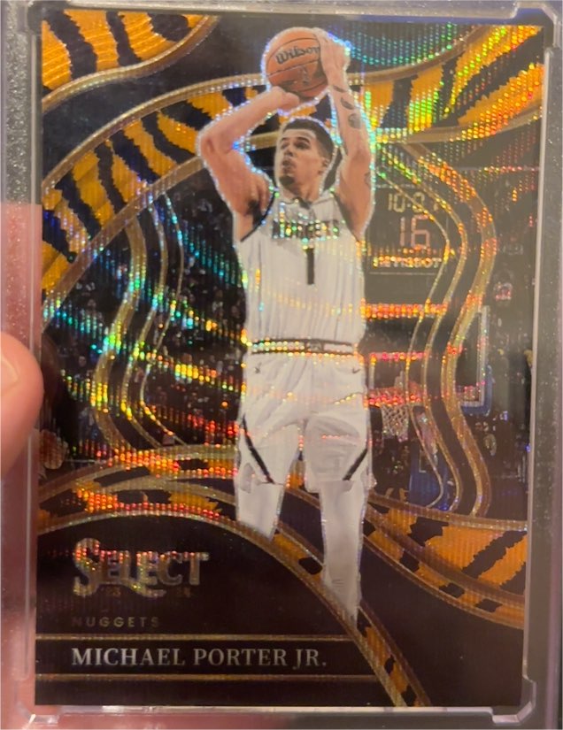 2023-24 Panini Select #223 Michael Porter Jr. Nuggets Courtside Tiger Prizm SSP — front