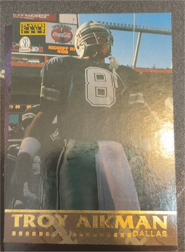1997 Score Board Players Club #21 Troy Aikman — front