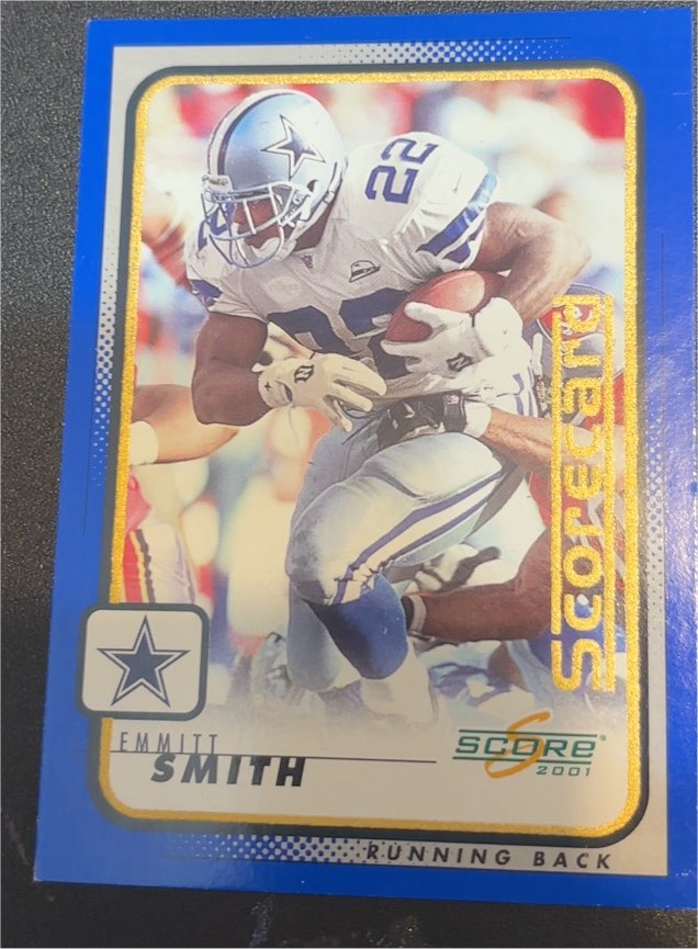 2001 Score #54 Emmitt Smith — front