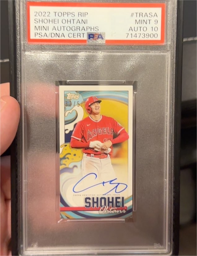 2022 Topps Rip Mini Autographs #TRASA Shohei Ohtani — front