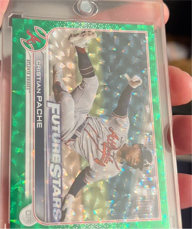 2022 Topps Series 1 #FS-300 Cristian Pache Future Stars Green Parallel — front