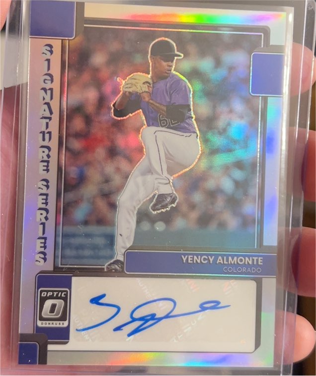 2022 Donruss Optic Signature Series #SIGS-YA Yency Almonte — front
