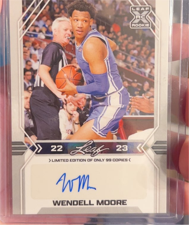 2022-23 Leaf Draft #BA-WM1 Wendell Moore — front
