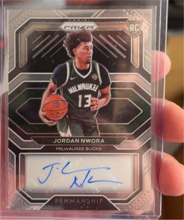2020-21 Panini Prizm Penmanship #RP-JNW Jordan Nwora — front