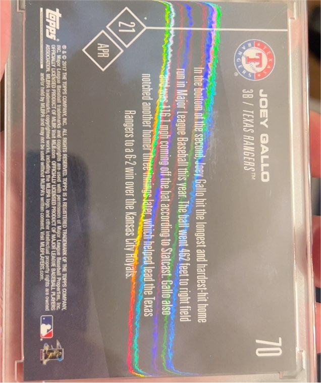 2015 Topps Update #US14 Joey Gallo — front