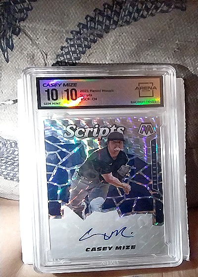 2021 Panini Mosaic Scripts Casey Mize — front