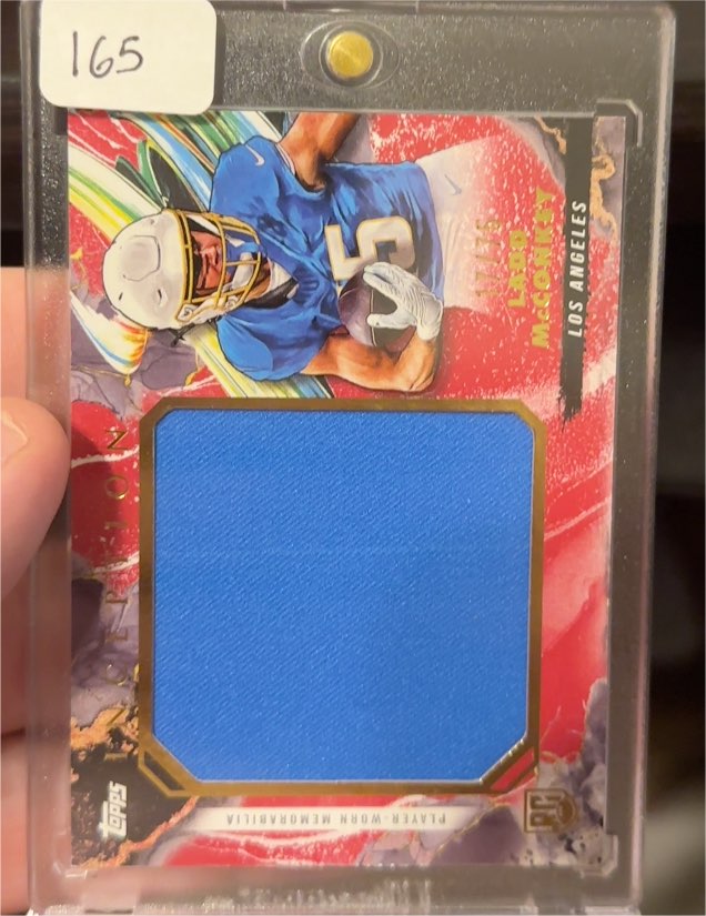 2024 Topps Inception #165 Ladd McConkey Rookie Jumbo Relic — front