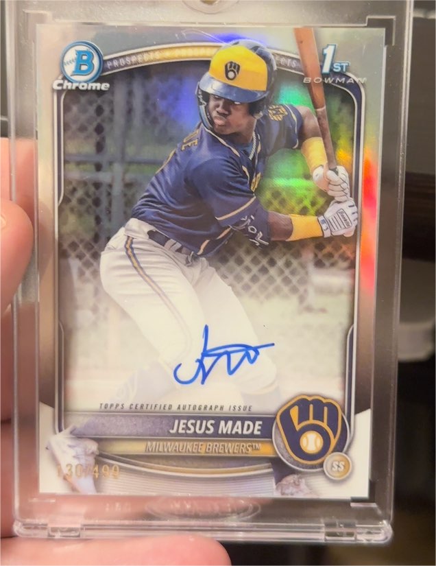 2025 Bowman Chrome #CPA-JM Jesus Made 1st Bowman Autograph — front