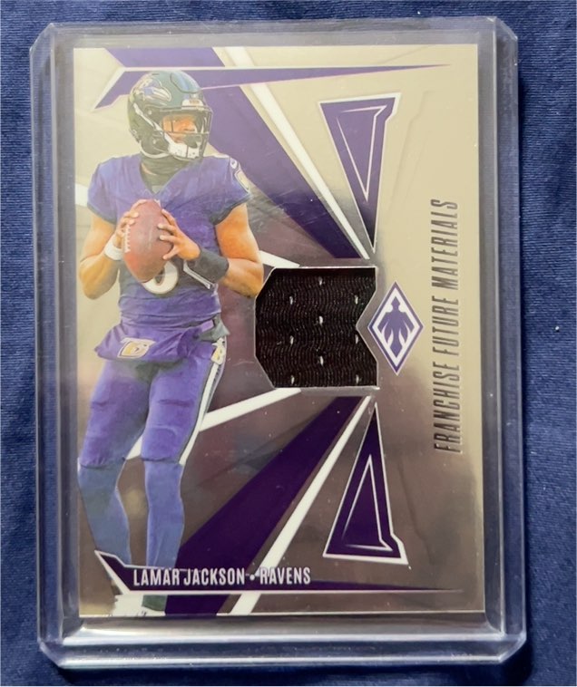 2024 Panini Phoenix Lamar Jackson Franchise Future Materials — front