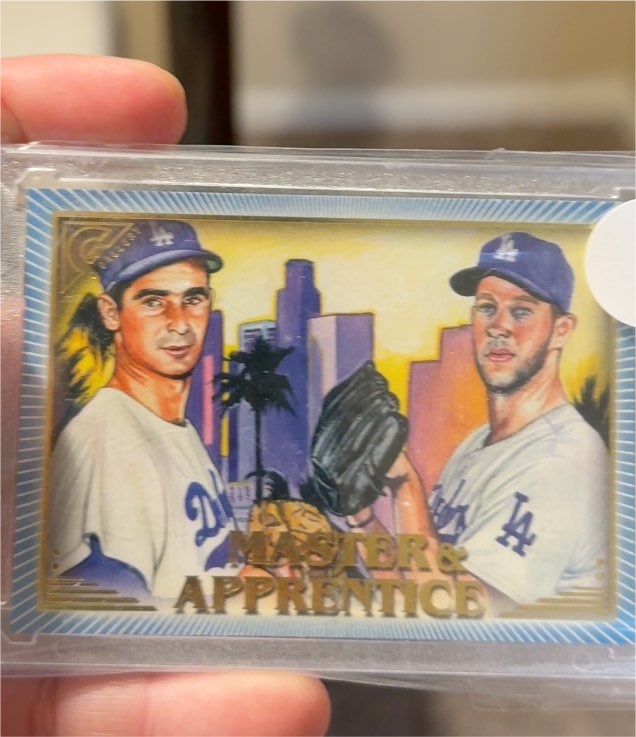 2019 Topps Gallery Master and Apprentice #MA-KK Sandy Koufax / Clayton Kershaw — front