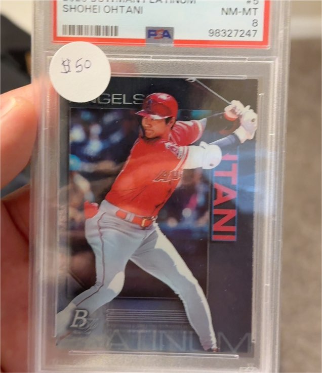 2020 Bowman Platinum #BPT-5 Shohei Ohtani — front
