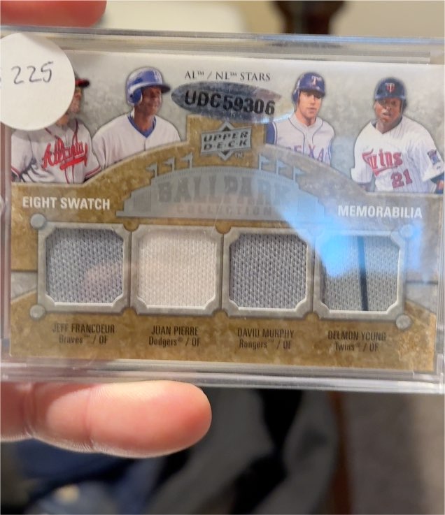 2009 Upper Deck Ballpark Collection #366 Eight Swatch Memorabilia — front