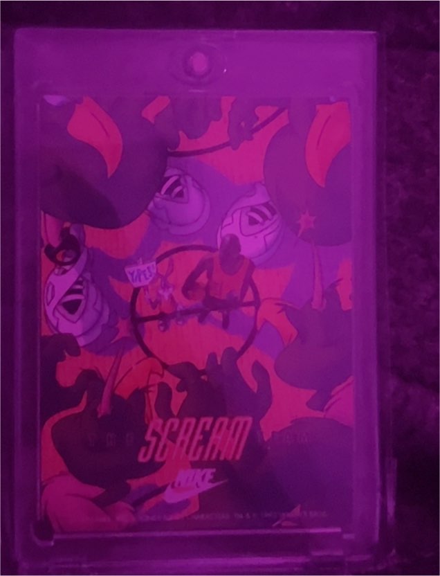1993 Nike Warner Bros Michael Jordan The Scream Team Sticker Card — front