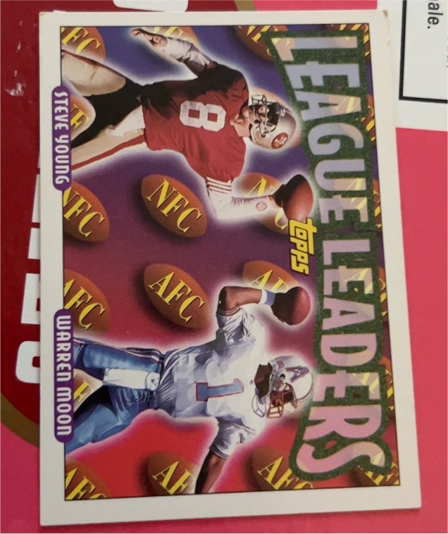 1993 Topps #220 Steve Young / Warren Moon League Leaders — front